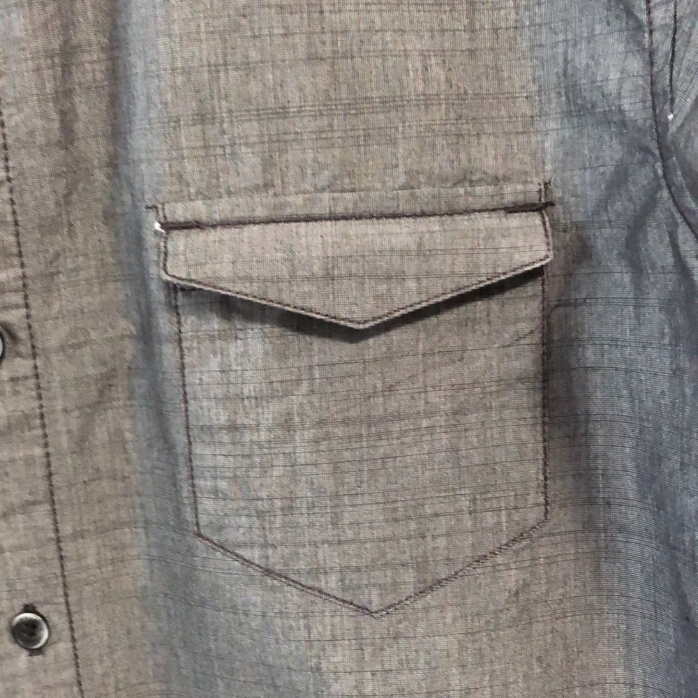 PD&C Men’s Button down Shirt Top SZ M Gray - Picture 2 of 8